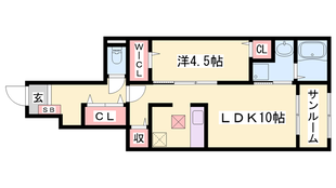 西明石駅 徒歩8分 1階の物件間取画像